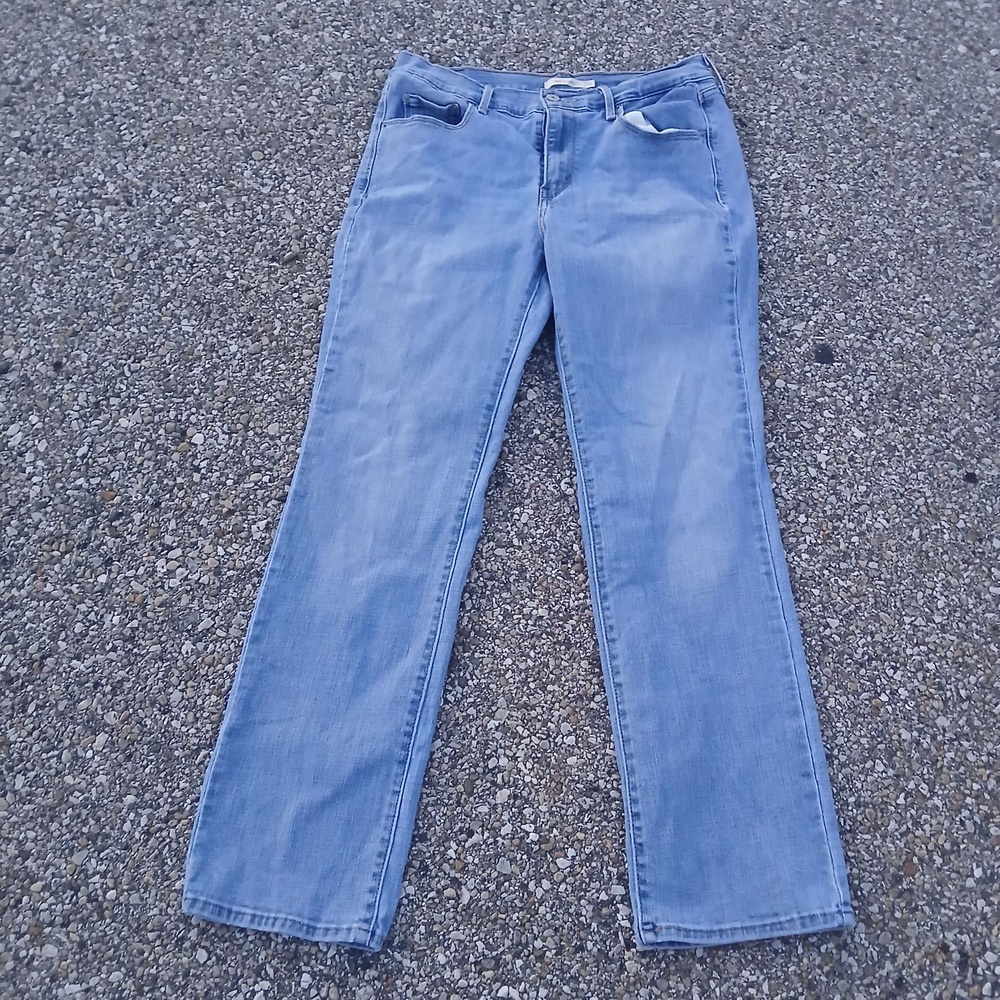 Levis 505 Jeans Womens 10 W30 L30 Light Wash Blue Straight Leg Denim Mid Rise